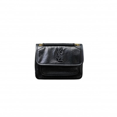 YSL NIKI BABY IN SNAKE PATTERN LEATHER 633151211025 (22*16.5*12cm)